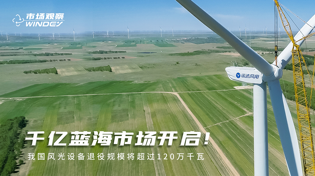 【市场视察】 千亿蓝海市场开启：我国风物装备退役规模将凌驾120万千瓦