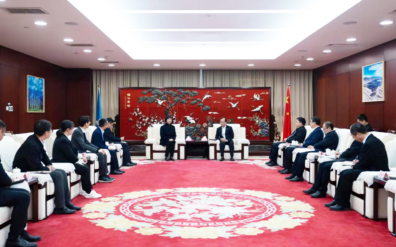 金沙乐娱场5555199vip股份董事长高玲造访中国华电董事长江毅